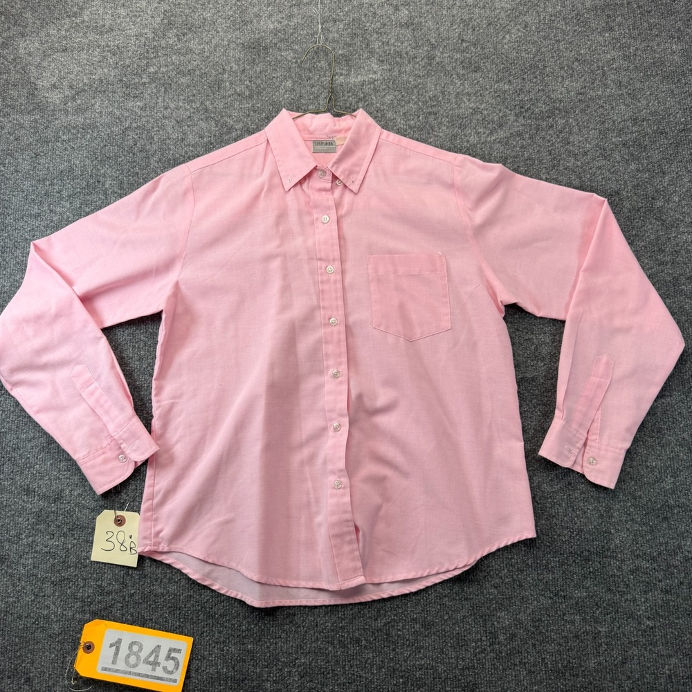Vintage Tamara JCPenney Top Shirt Womens Pink Oxford Long Sleeve Button Down